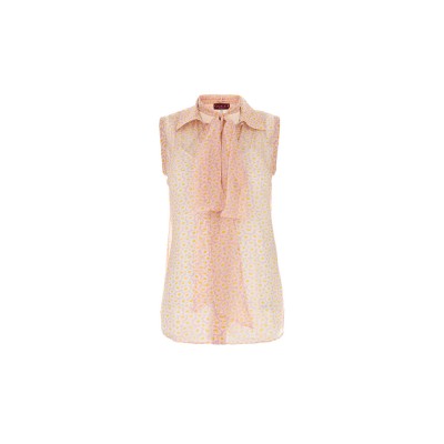 GUCCI LIGHT PINK PRINTED CREPE FLORAL SHIRT 